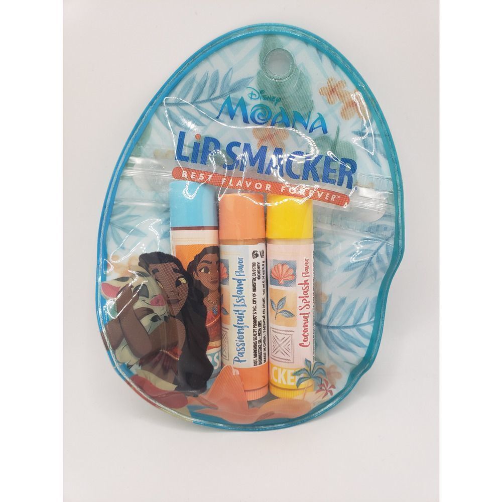 𝅺Disney Moana lip smackers with pouch
